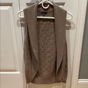 GAP Tan Open-Front Sweater Vest